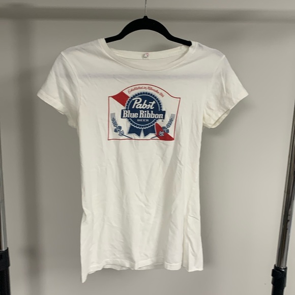 T-shirt Pabst Blue Ribbon Vintage - 100% Coton, Gris, Toutes Tailles Homme, Style Rétro Bière